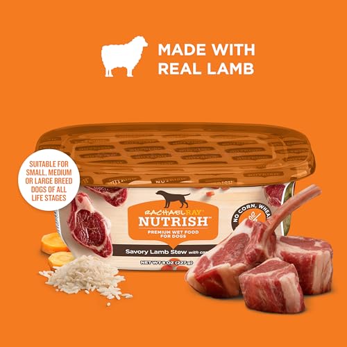 Nutrish Savory Lamb Stew Wet Dog Food, 8 oz. Tub (Pack of 8) (Rachael Ray) - image 4