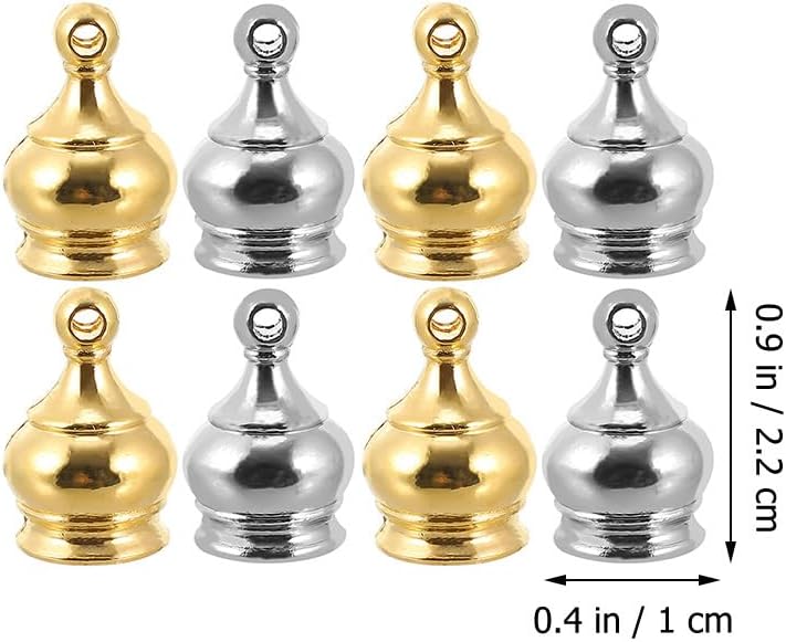 Hemobllo Lamp Finials Electroplated Lampshade Holder Set 8 Pieces 0.86 Inch Light Knob Accessories for Table Lamps Chandeliers Diy Lighting Fixtures