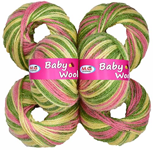 Image of M.G ENTERPRISE 100% Acrylic Wool Red (12 pc) Baby Wool 4 ply Wool Ball Hand Knitting Wool /Art Craft Soft Fingering Crochet Hook Yarn, Needle Knitting Yarn Thread Dye B