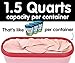 SUMO 1 Ice Cream Container for Homemade Ice Cream - 1.5 Quart, Reusable Freezer Storage Container - Red