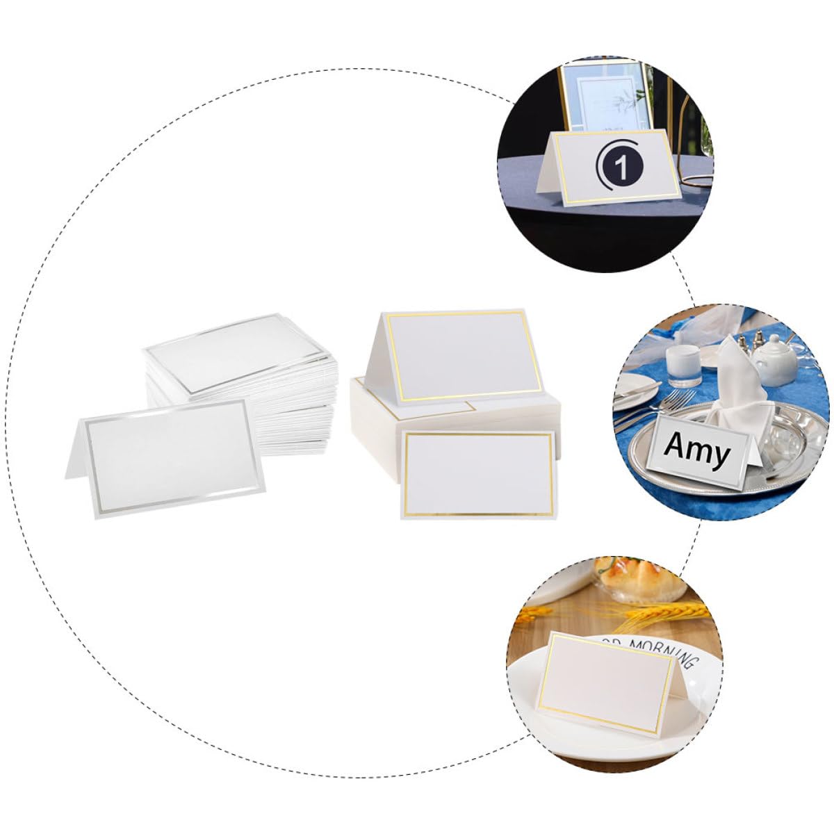200 Tischkarten Gefaltet Namenskärtchen für Hochzeiten aus Hautfreundlichem Material Rustikal Elegant für Bankette Partys Sitzordnung