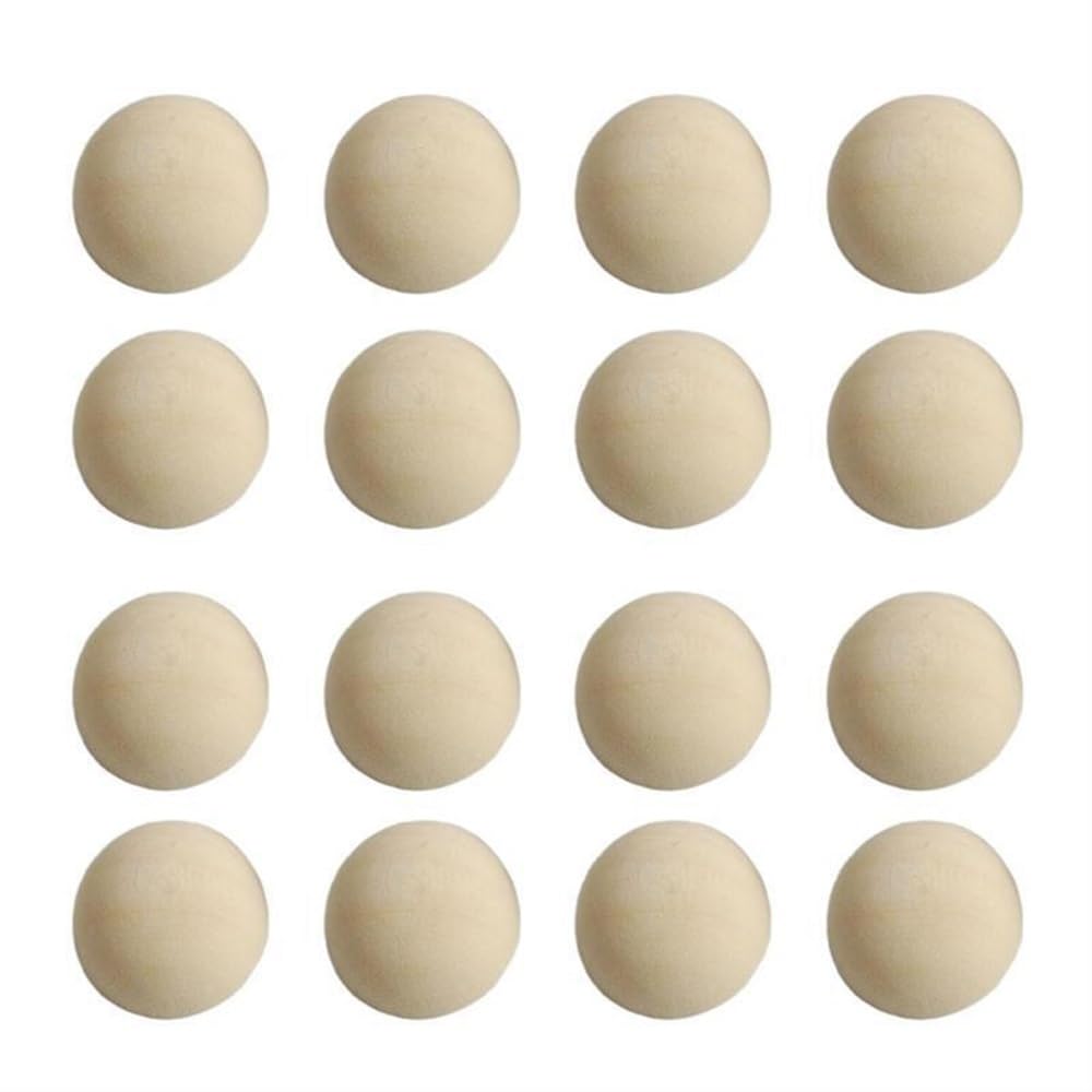 Dzielone półkule, 100 sztuk niedokończonych drewnianych koralików, dzielone kulki 15-20 mm do majsterkowania, biżuterii i wystroju wnętrz(35MM)