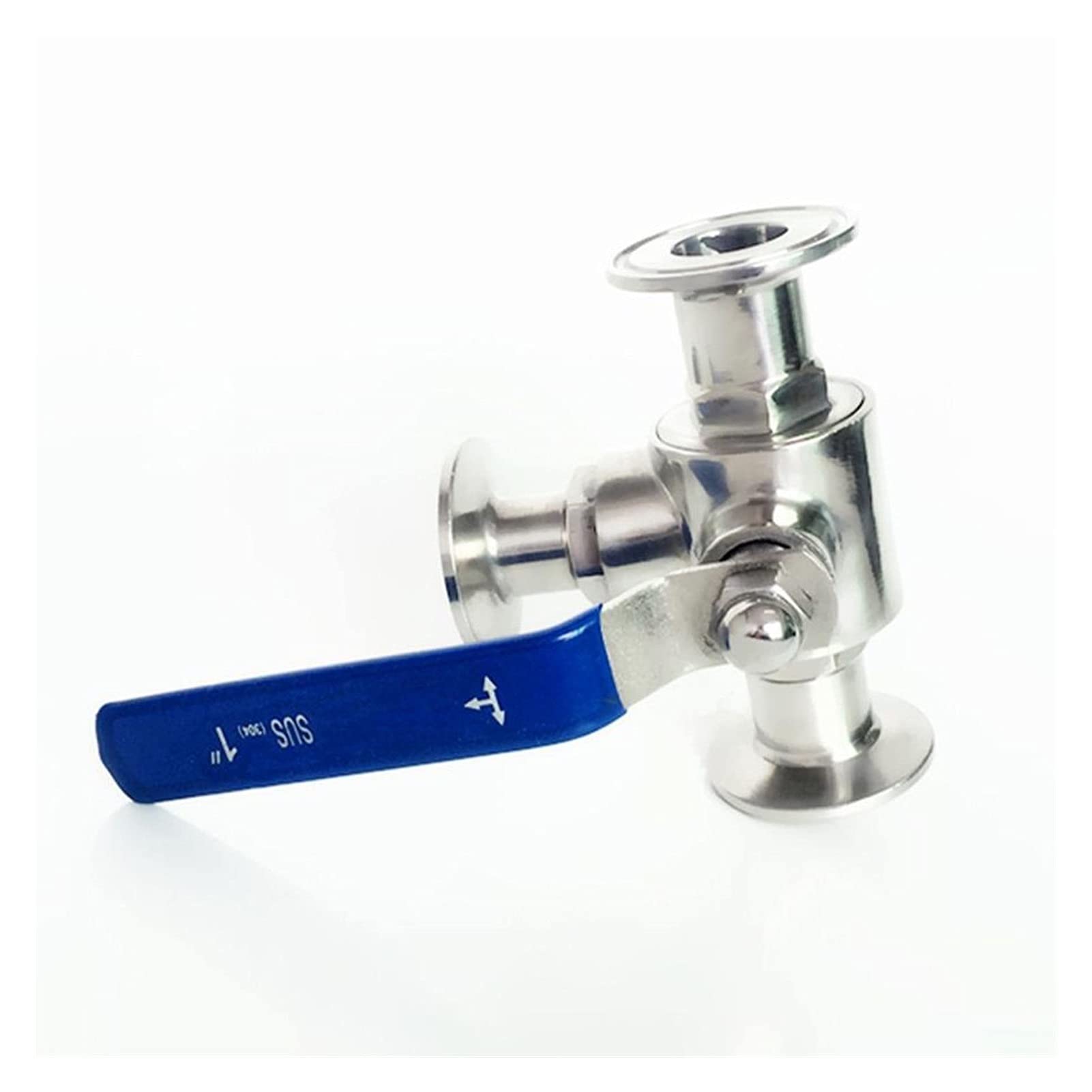 QRUYHBAJU Fit 32mm 1-1/4inch Pipe x 1.5inch Tri Clamp L-Port Ball Valve SUS304 Stainless