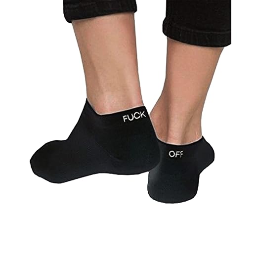 FUCK OFF Swear Word Curse Printed Stockings Novelty Crew Socks Funny Men Tube Stocking Gifts