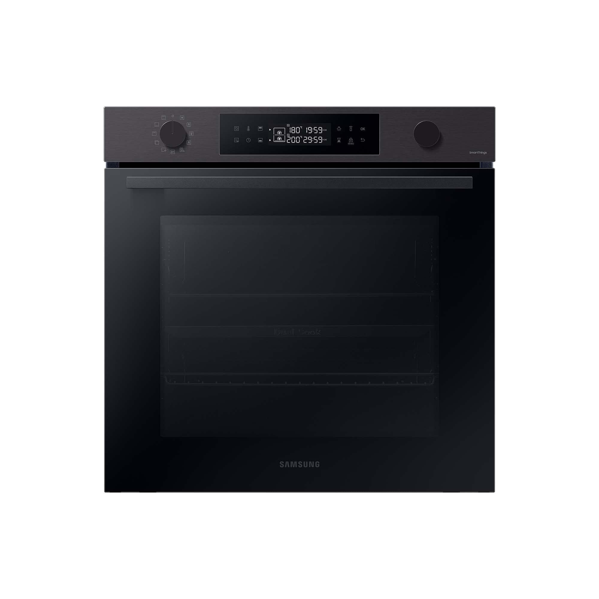 Samsung NV7B44503DB/U1, forno da incasso, 76, Dual Cook Flex, autopulente pirolitica, SmartThings Cooking, camera di cottura XXL, acciaio inox nero