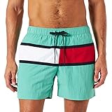 ropa tommy hilfiger hombre ecuador Dos bolsillos laterales Tommy Hilfiger Cordón Mediano Bañador para Hombre, Aloha Green, S