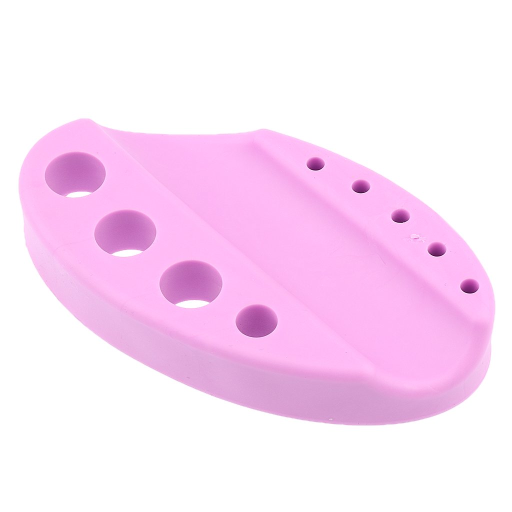 Generic Silicone Pigment Pen Holder Permanent Makeup Tattoo Ink Cup Cap Stand Purple-image-24