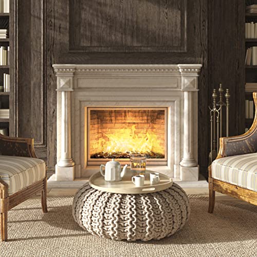 GASPRO 10 lbs Fire Glass for Fire Pit, 1/2-Inch Glass Rocks for Propane or Gas Fireplace, Add Ambience to Gatherings and Parties for Outdoors and Indoors, Reflective Black