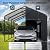HOMSHADE 12x20FT Metal Carport with Removable Sidewalls & Windows, Heavy-Duty Enclosed Car Port Canopy with Galvanized Frame and Roof, Outdoor Garage Shelter for Pickup, Truck, Boat, Tractor, Tools