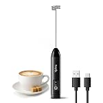 Lifelong Rechargeable Milk Frother and Beater with USB Type-C | Double Spring Whisk Handheld Foam Maker for Coffee, Latte, Cappuccino | 3 Speed Settings | Froths Milk in 20 Seconds |Café-Style at Home