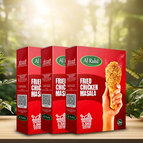 Image of AL Ruba Crispy Broasted Fried Chicken Masala To Prepare 2.5kg Chicken With Natural Herbs No Artificial Color (100g Pack of 3)