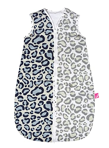 Mother hood 2-in-1 babyslaapzak, 3-18 maanden, gevoerd, knuffelige babyslaapzak, Oeko-Tex Standard, klasse 1 (Leo blauw), 092/166
