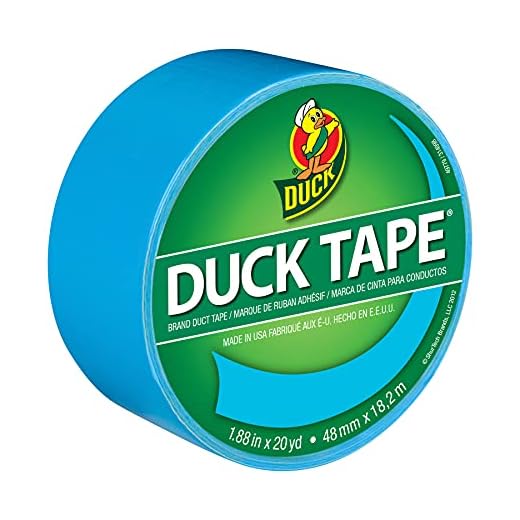 Duck Brand 1311000 Color Duct Tape, Electric Blue, 1.88 Inches x 20 Yards, Single Roll