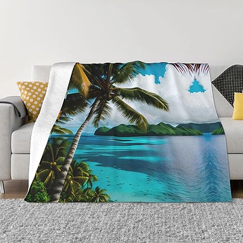 Weiche, gemütliche und flauschige Decke mit Norwegen-Inseln, leicht, luxuriös, Flanell, niedlich bedruckte Decke