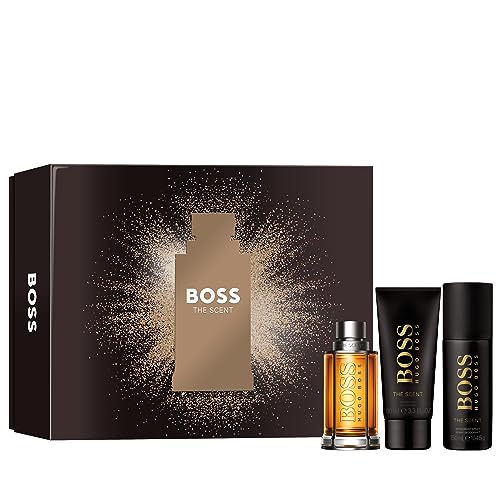 BOSS Hombre Set de regalo de 3 piezas Set de regalo festivo BOSS The Scent Eau de Toilette