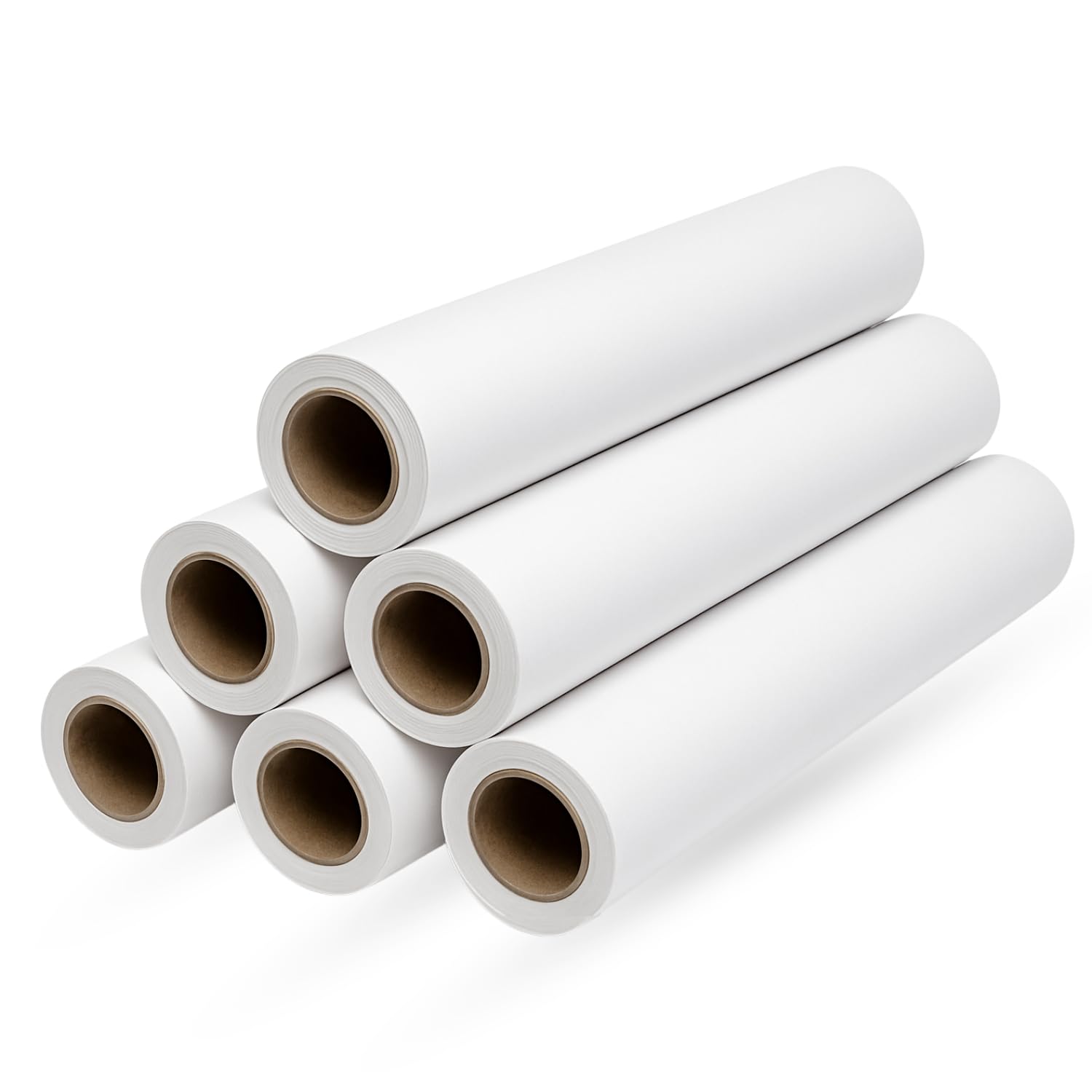 EVOTRADE Przezroczysta lub biała folia rozciągliwa, folia PVC o wysokiej wytrzymałości do pakowania, palety, przeprowadzki i wysyłki - liczba rolek do wyboru (biała, 6)