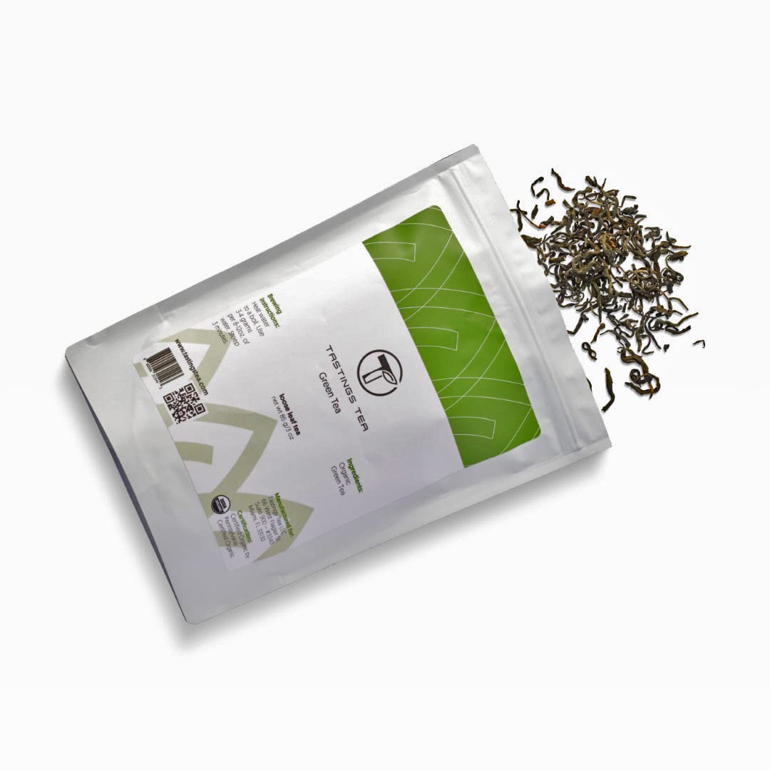Tastings TeaGreen Tea - 2.75 oz Loose Leaf | Enhanced Focus & Mental Clarity | Practice Mindfulness