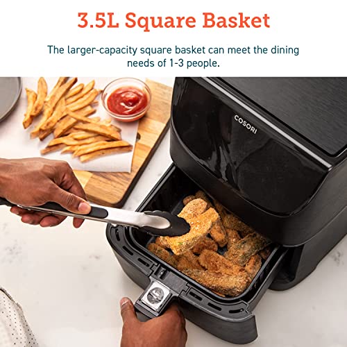 COSORI Hot Air Fryer, heteluchtfriteuse 3.5L, zonder olie met 13 programma's, 1500W, Airfryer XL voor 1-3 personen, 100 Duits receptenboekje, digitaal one-touch screen - Afbeelding 4