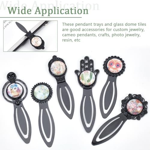 NBEADS 38 Pcs Bookmark Pendant Tray Kit - Image 4