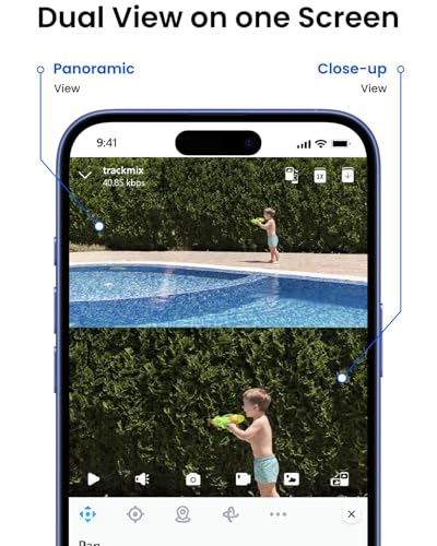 Reolink 4K Dual-Lens PTZ PoE camera 6X hybride zoom, 355° pan 90° tilt, Kleurennachtzicht, Detectie van Personen/Voertuigen/Dieren, automatische tracering, twee-wegs audio, Reolink TrackMix PoE Grijs - Afbeelding 5