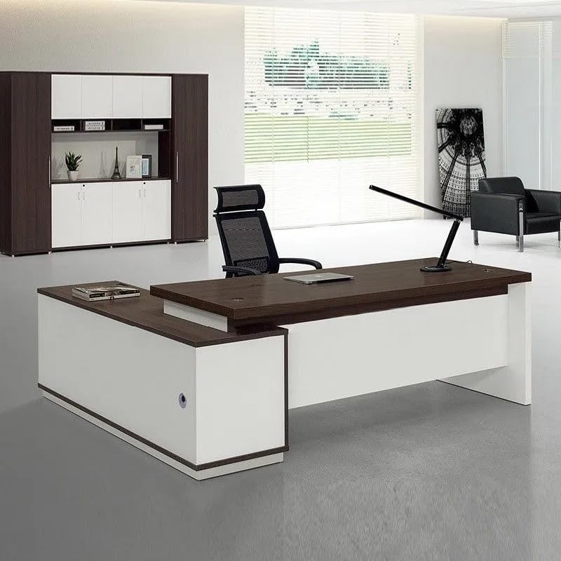 Image of Luxury Desk Unique Design Particle Board Director Table for Home and Office Wooden & Director Boss Desk 5-Year Warranty & Free Assembly (LDL-536)