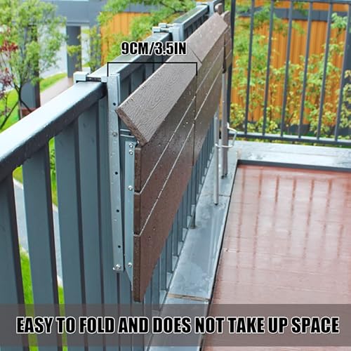 Mesa de bar plegable para balcón, mesa de servicio para exteriores e interiores que ahorra espacio, para barandillas, banco de trabajo colgante para patio y terraza, diseño compacto