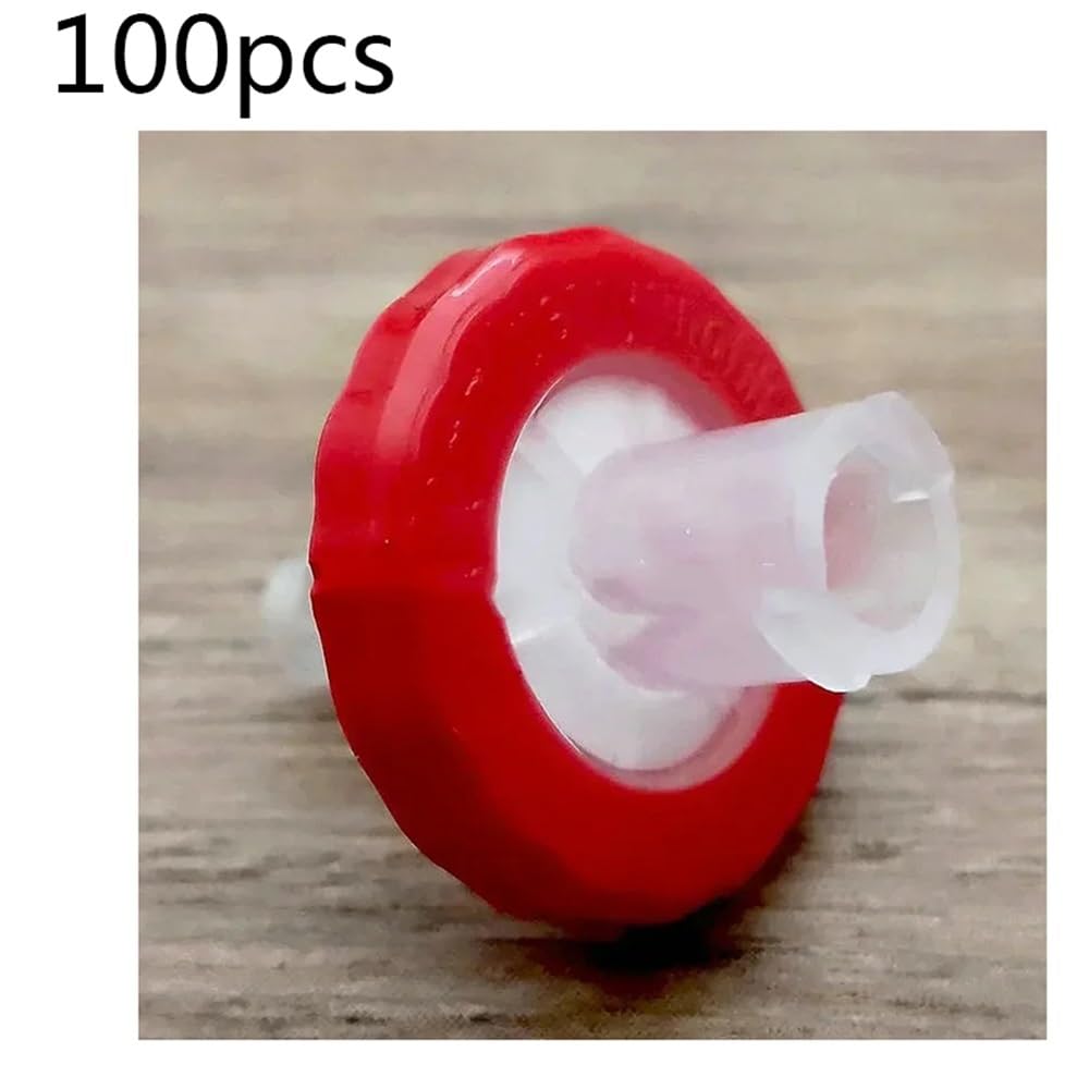 Equipos y suministros de laboratorio Jeringa de membrana PTFE (25 unidades, 100, diámetro laboratorio: 13/25 mm, tamaño poro: 0,22/0,45/2, um)