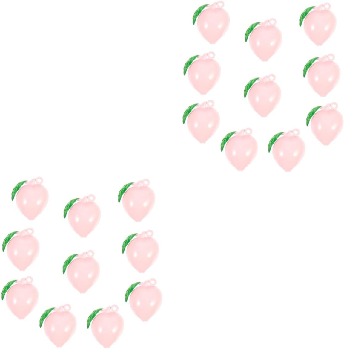 Amosfun 20pcs Peach Shape Craft Bells Amulet DIY Supplies for Home Decor High-Class Wear-Resistant for Dream Catchers and Making