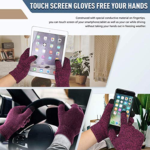 Image of FZ FANTASTIC ZONE Winter Beanie Hats Scarf Touchscreen Gloves for Men Women