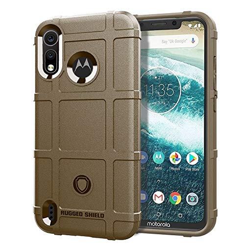 Coque Motorola Moto P40 Play silicone antichoc housse protection marron