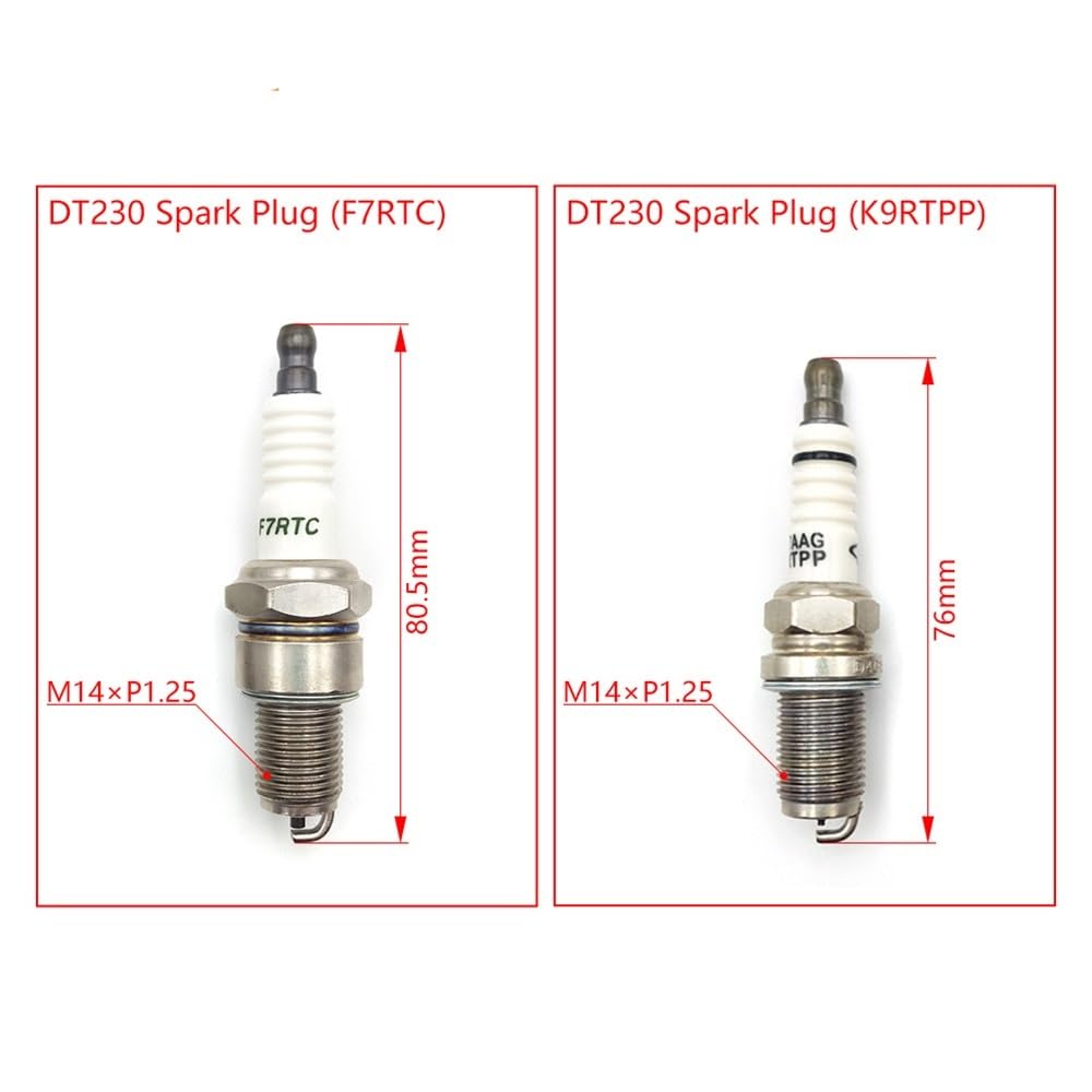 Bujía M14xP1.25 F7RTC K9RTPP, ajuste de encendido for YAMAHA DT230 MT250, motor de bicicleta de 2 tiempos(K9RTPP)