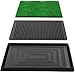 Dog Grass Pad with Tray, Pee Pad Grass Indoor Dog Potty Tray, Puppy Potty Training Grass, Grass Patches for Dogs, Reusable 3 Layered Fake Dog Potty Grass, Easy to Clean