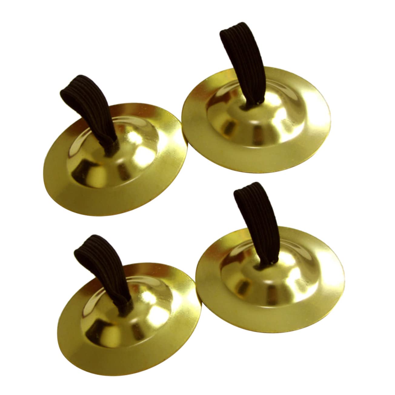 SUPVOX Cymbals 4 Pcs Mini Finger Instruments Bronze Finger Cymbals Suitable for Parties Music Education Parent-child Interaction