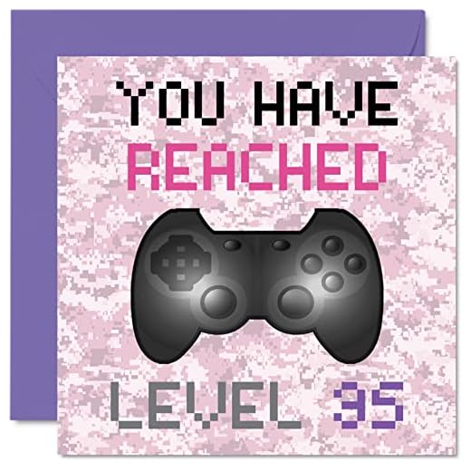 Tarjeta cumpleaños 35 jugadores – You Have Reached Level 35 – mujeres, adultos treinta cinco juegos treinta quinta quinta tarjetas felicitación cumpleaños, videojuegos, hija, mamá, 145 mm x 145 mm