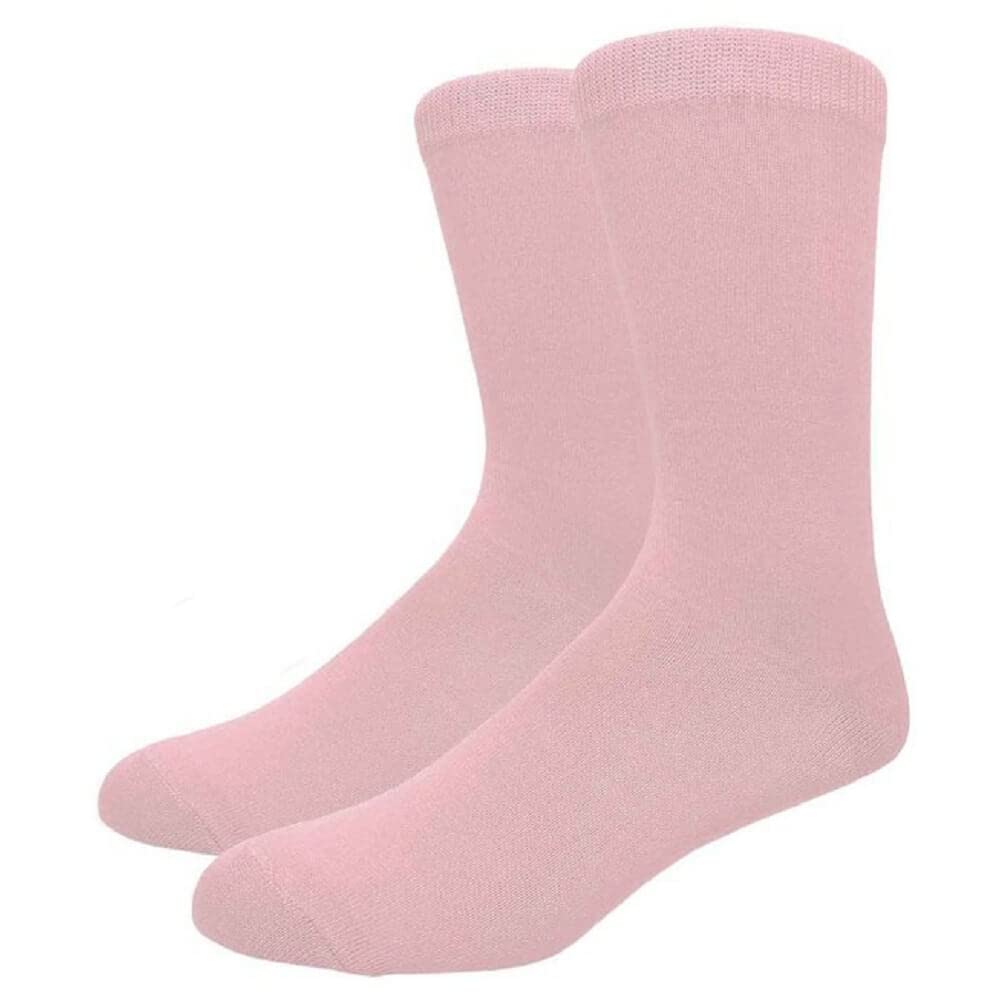 COUVER Unisex Classic Cotton Solid Plain Crew Dress Socks, One Size 8-13, 1 Pair