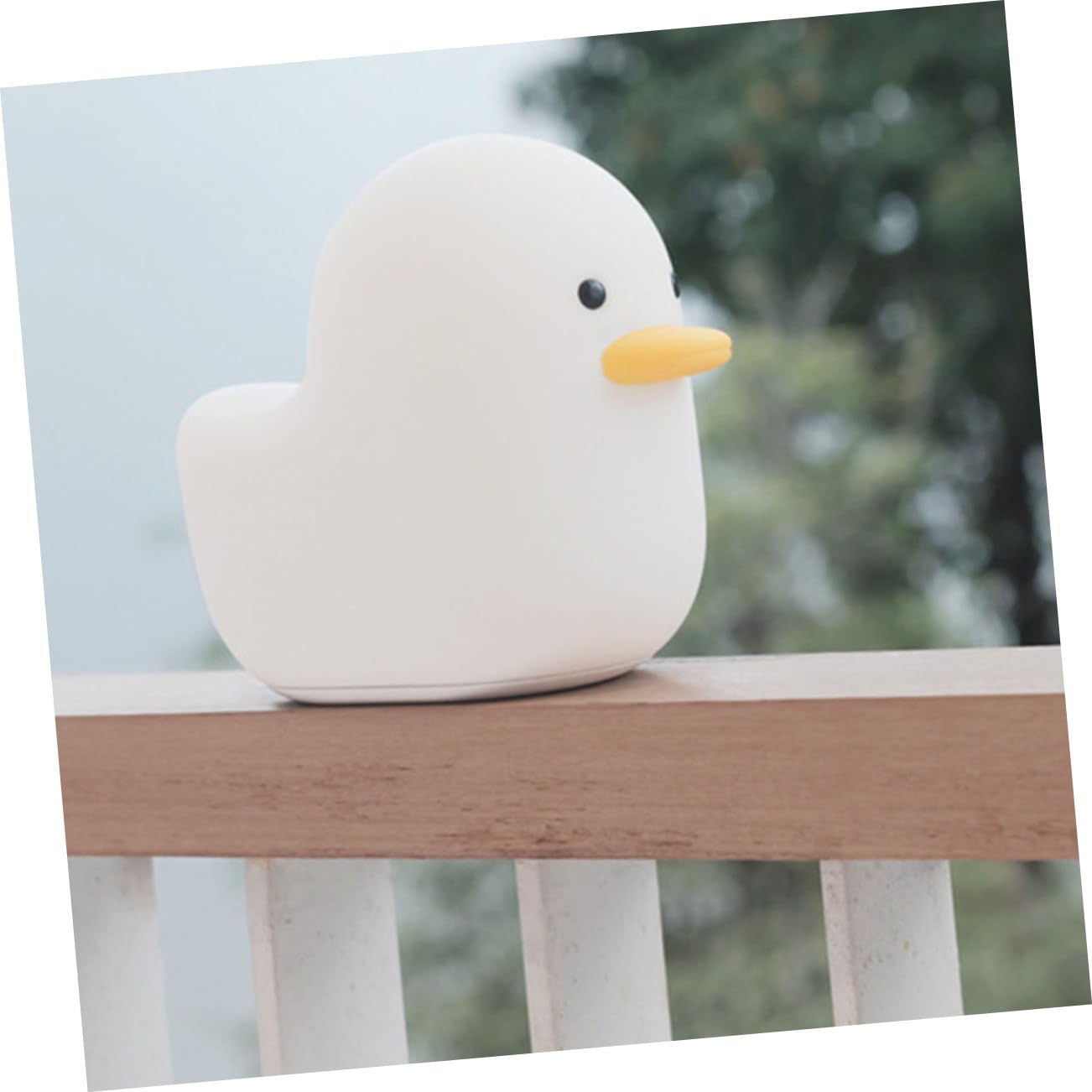 LIFKOME Luz Nocturna Recargable USB de Silicona Color Blanco 3w para Hogar | Diseño Cartoon, Control Táctil, 1200mah, Adorno de Escritorio, Uso Doméstico