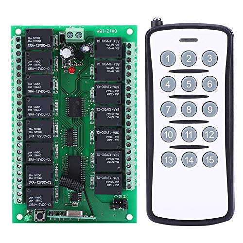 Relais 12V 15 Voies sans fil émetteur et récepteur PCB pour domotique