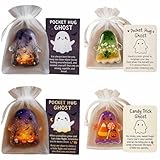 Pocket Comfort Ghosts: A Hug in Your Pocket, Emotional Support Token with Encouragement Card, Cute Halloween Ghost Pocket Hug, Charm Inspirational Keepsake Gift for Friends Daily Support(4pcs mix)