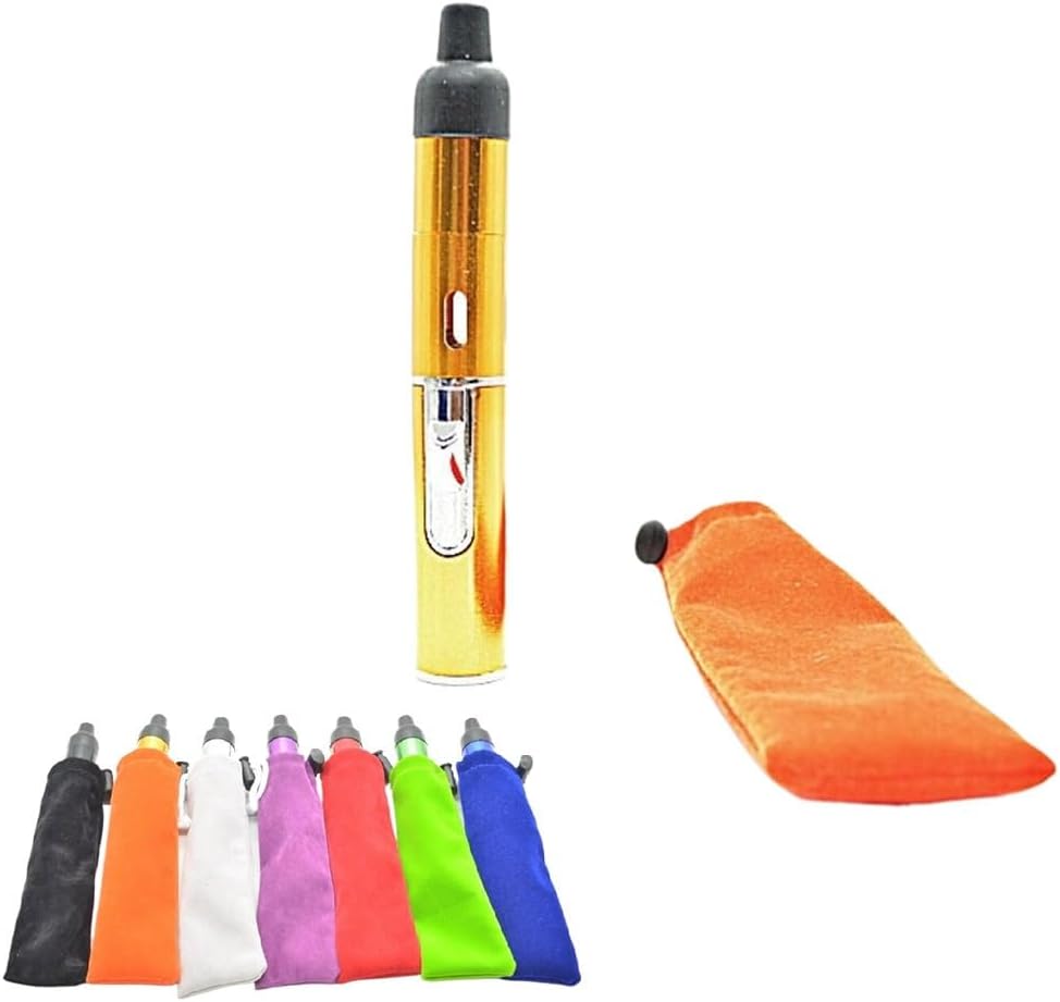 Metal Tobacco Pipe Aroma Lighter with Volcanic Rock,Cigar Lighters Torch Ligters Butane Refillable,Slim Butane Torch Lighter,Multipurpose Handheld Lighters Metal All-in-One Tube