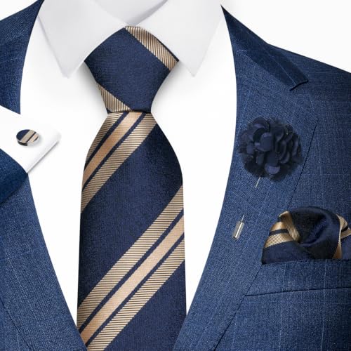 Image of joy alice 70 Colors Ties Set Men Mixed Color Necktie Handkerchief Cufflinks Brooch 3.15 Formal