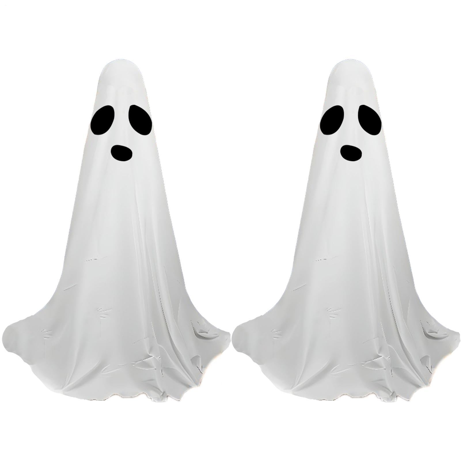 Generico Luce LED Fantasma Halloween Esterno Oversize in Tessuto Bianco
