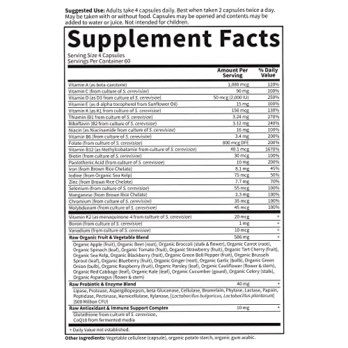 Garden Of Life Multivitamin For Women, Vitamin Code Women's Multi, Whole Food, Vitamins, Iron, Folate Not Folic Acid, Probiotics, Vegetarian Supplements For Womens Energy, 240 Count #TOP4