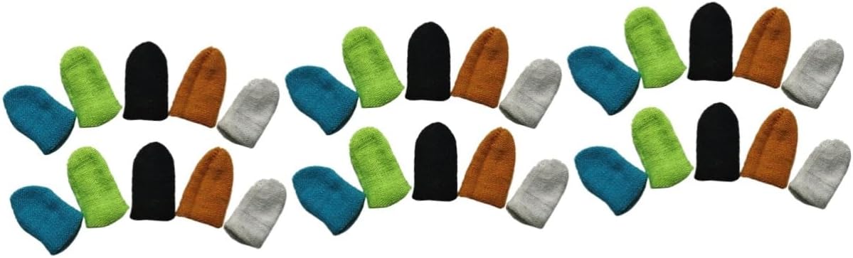 jojofuny 30pcs -Sweat Finger Sleeves -Static Touchscreen Covers for Gaming Breathable and Lightweight Fits All Hand Random Colors for Men and Women