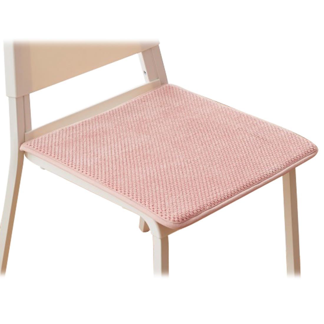 VHJdtE Seat Cushion, All-Season Corduroy|Comfort Sponges Filling Seat Pads With Non-Slip Bottom|Durable Chair Pad With Ties(Pink,45x45cm)
