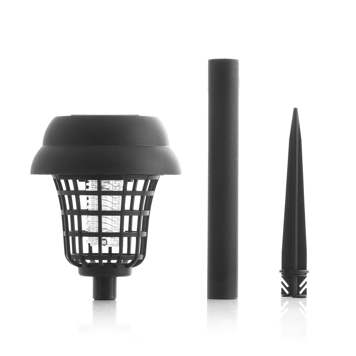 InnovaGoods® Lámpara Solar Antimosquitos, antimosquitos electrico eficiente Trampa Ecofriendly, Sin Químicos ni Olores. Carga Solar, Resistente al Agua IP44. Repelente Mosquitos para Exteriores.