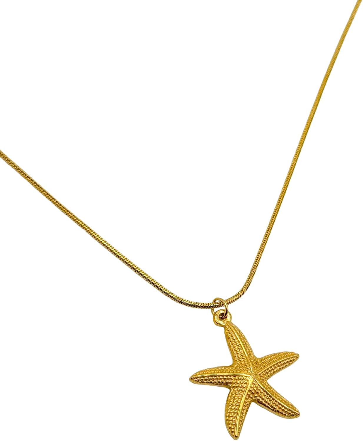 Sea Star Necklace Multiple Colors Summer Coastal Beach Ocean Style Starfish Pendant Stainless Steel Jewelry Gift