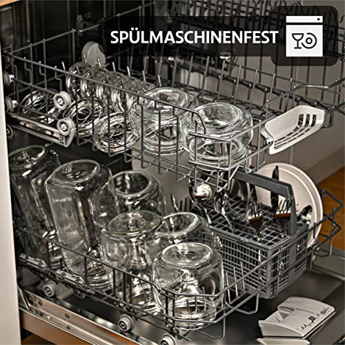 Foto von Praknu 6er Set Einmachgläser Eckig 500ml – Bügelverschluss – Vorratsglas