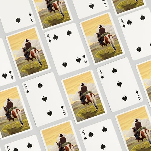 Baraja de Póker Cowboy y Caballo, 52 cartas miniatura 4