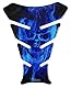 Tankpad 3D - 500067 - Ghost Blue Totenkopf-Motiv/Flammen Blau - universell für Yamaha, Honda, Ducati, Suzuki, Kawasaki, KTM, BMW, Triumph und Aprilia Tanks