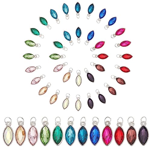 Breloque pierre de naissance en alliage pour collier PH PandaHall 20x9mm